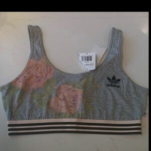 NEW ADIDAS ORIGINALS PASTEL FLORAL SPORTS BRA CROP TOP